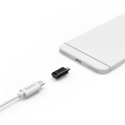 Adapter, USB-C-Buchse - Micro-USB-Stecker, 3 Stück, Schwarz