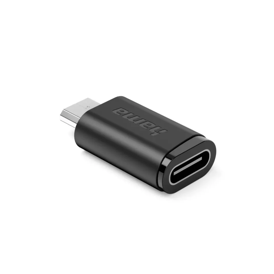 Adapter, USB-C-Buchse - Micro-USB-Stecker, 3 Stück, Schwarz