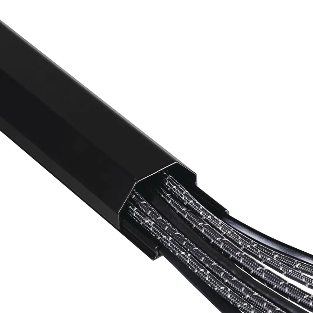 Alu-Kabelkanal, eckig, 110 x 5 x 2,6 cm, Schwarz