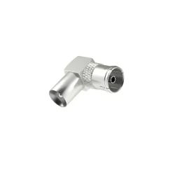 Antennen-Adapter, Koax-Stecker - Koax-Kupplung, 90°