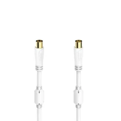 Antennen-Kabel, Koax-Stecker - Koax-Kupplung, vergoldet, 0,75 m, 100 dB