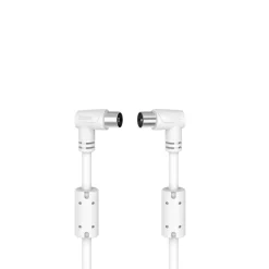 Antennen-Kabel, Koax-Stecker - Koax-Kupplung, 90°, 5,0 m, 90 dB
