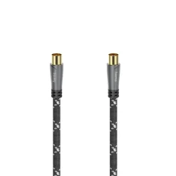 Antennen-Kabel, Koax-Stecker - Koax-Kupplung, Metall, verg., 3,0 m, 120 dB