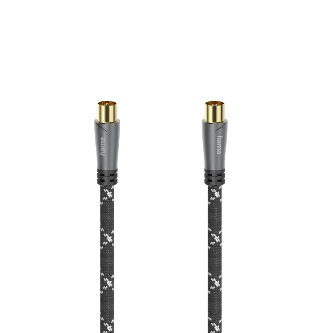 Antennen-Kabel, Koax-Stecker - Koax-Kupplung, Metall, verg., 3,0 m, 120 dB