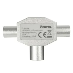 Antennen-Verteiler, Koax-Kupplung- 2 Koax-Stecker, Metall