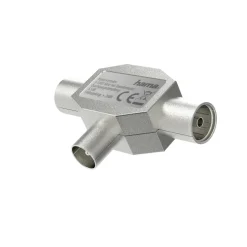 Antennen-Verteiler, Koax-Stecker - 2 Koax-Kupplungen, Metall