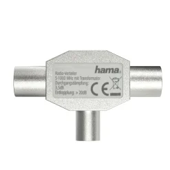 Antennen-Verteiler, Koax-Stecker - 2 Koax-Kupplungen, Metall