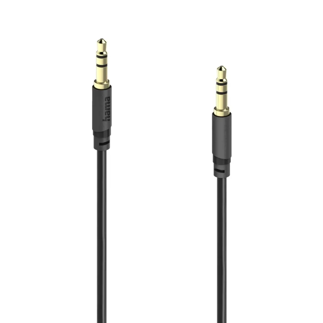 Audio-Kabel, 3,5-mm-Klinken-St. - St., Stereo, vergoldet, ultradünn, 5,0 m