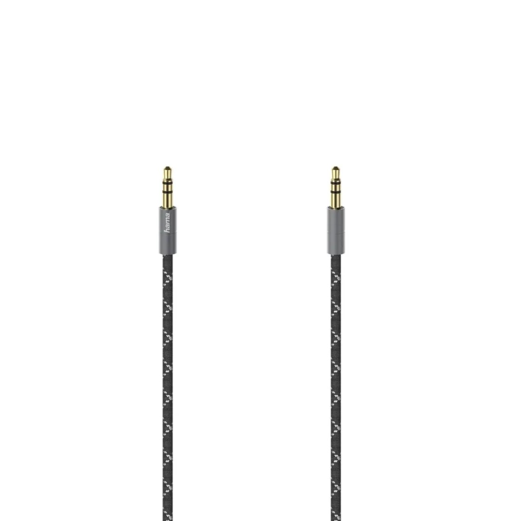 Audio-Kabel, 3,5-mm-Klinken-St. - St., Stereo, Metall, vergoldet, 1,5 m