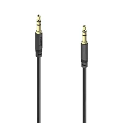 Audio-Kabel, 3,5-mm-Klinken-St. - St., Stereo, vergoldet, ultradünn, 0,5 m