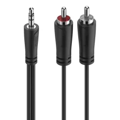 Audio-Kabel, 3,5-mm-Klinken-Stecker - 2 Cinch-Stecker, Stereo, 1,5 m