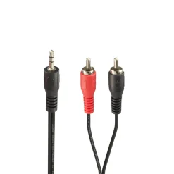 Audio-Kabel, 3,5-mm-Klinken-Stecker - 2 Cinch-Stecker, 2 m