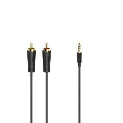 Audio-Kabel, 3,5-mm-Klinken-Stecker - 2 Cinch-Stecker, Stereo, verg., 3,0 m