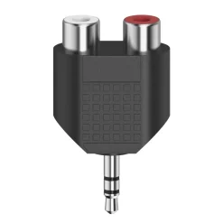 Audio-Kurzadapter, 3,5-mm-Klinken-Stecker Stereo - 2x Cinch-Kupplung