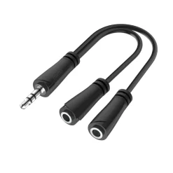 Audio-Splitter, 3,5-mm-Klinke-Stecker - 2x 3,5mm-Klinke-Buchse, Stereo