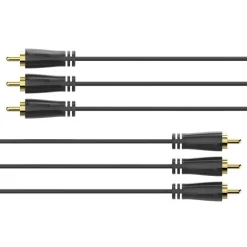 Audio-/Video-Kabel, 3 Cinch-Stecker - 3 Cinch-Stecker, vergoldet, 1,5 m