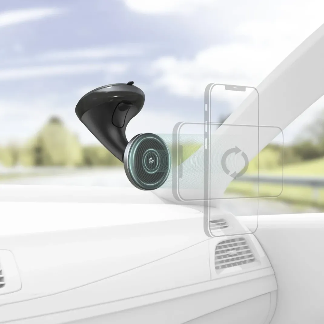Auto-Handyhalterung "Lock", magnetisch, mit Saugnapf