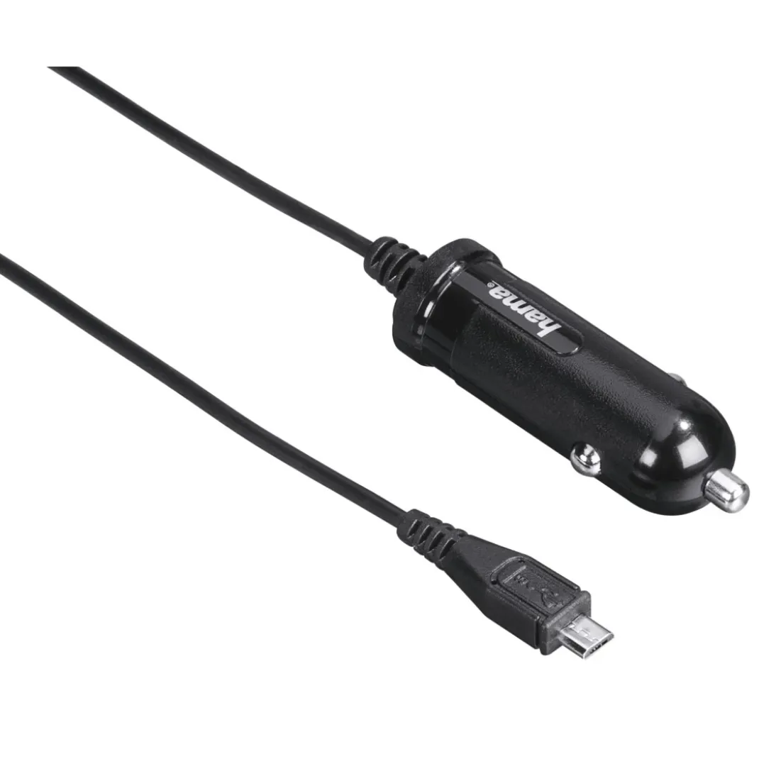 Auto-Ladegerät mit Micro-USB-Anschluss, 12 W, 1,0 m, Schwarz