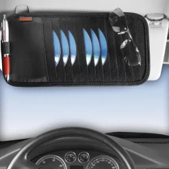 Automotive Sonnenblendentasche 12 CD, Schwarz