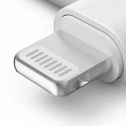 Aux-Adapter Lightning – 3,5-mm-Klinke-Buchse, 90° Winkelstecker, Weiß