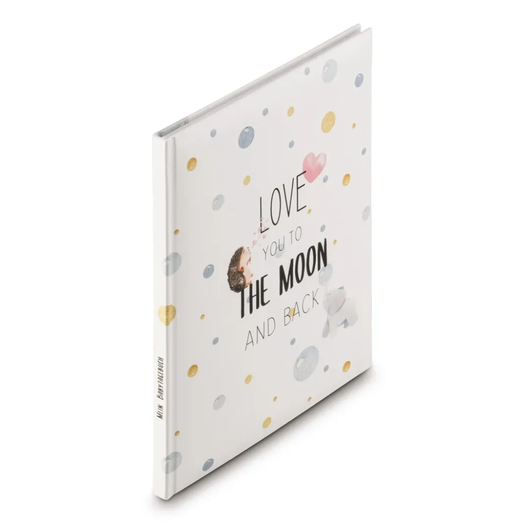 Babytagebuch "To The Moon", 22x29 cm, 44 illustrierte Seiten