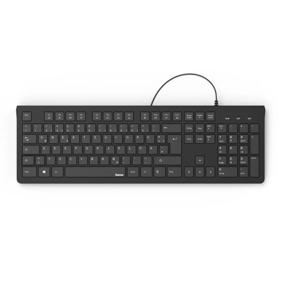 Basic-Tastatur "KC-200", Schwarz, QWERTY, UKR