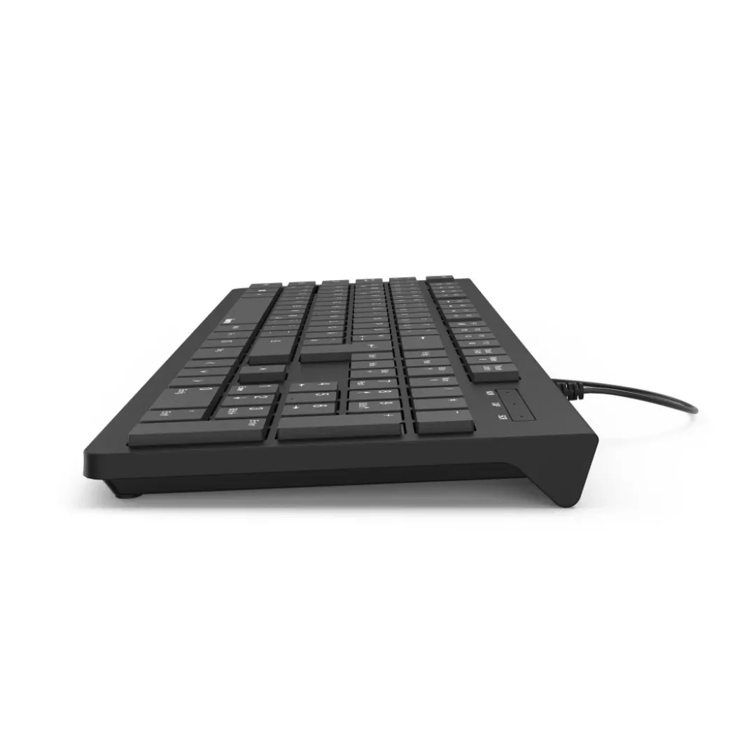 Basic-Tastatur "KC-200", Schwarz, QWERTY, UKR