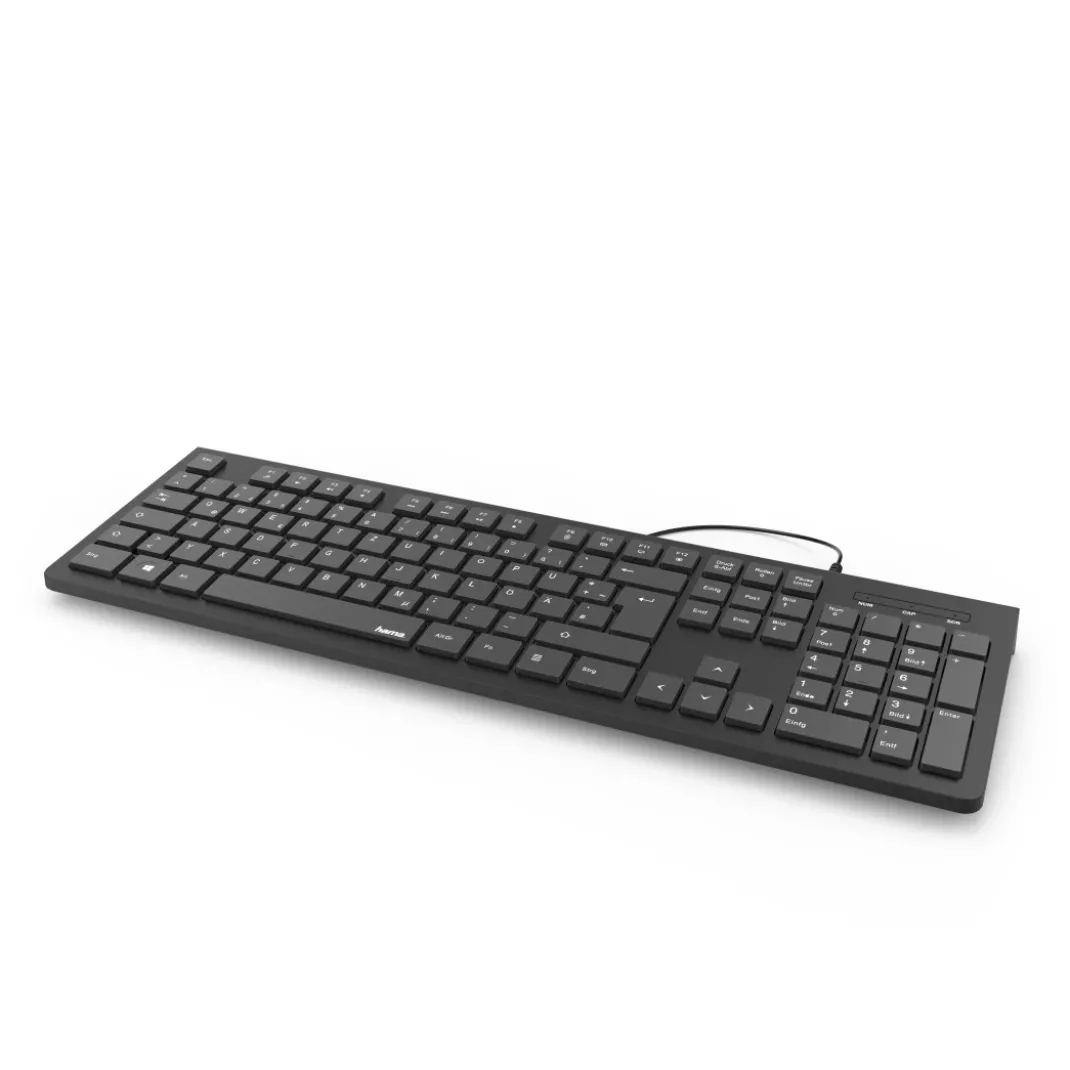 Basic-Tastatur "KC-200", Schwarz, QWERTY, UKR
