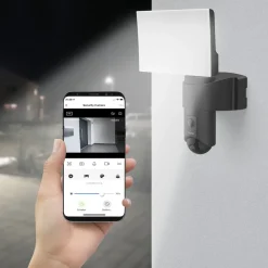 Überwachungskamera mit Licht und Bewegungsmelder, WLAN, für außen, 1080p