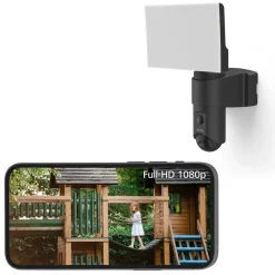 Überwachungskamera mit Licht und Bewegungsmelder, WLAN, für außen, 1080p