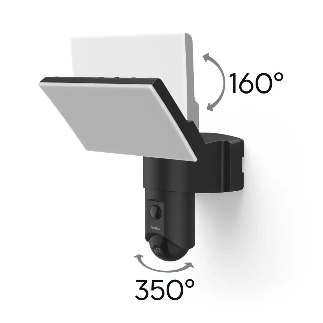 Überwachungskamera mit Licht und Bewegungsmelder, WLAN, für außen, 1080p