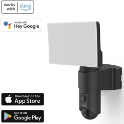 Überwachungskamera mit Licht und Bewegungsmelder, WLAN, für außen, 1080p