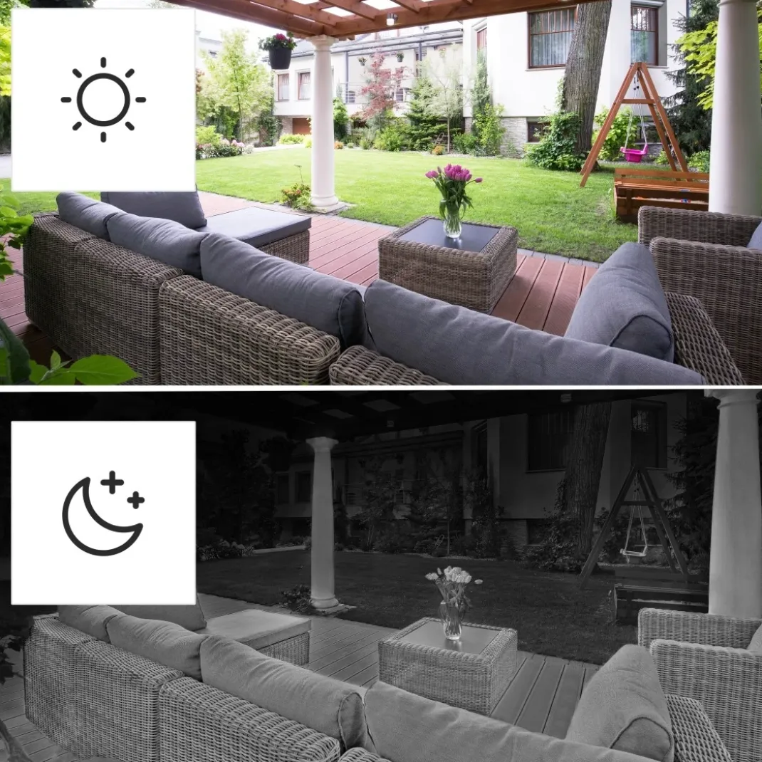 Überwachungskamera, WLAN-Kamera outdoor, Akku, Solar, Aufzeichnung, 1080p