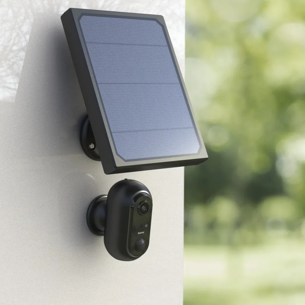 Überwachungskamera, WLAN-Kamera outdoor, Akku, Solar, Aufzeichnung, 1080p