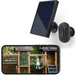 Überwachungskamera, WLAN-Kamera outdoor, Akku, Solar, Aufzeichnung, 1080p