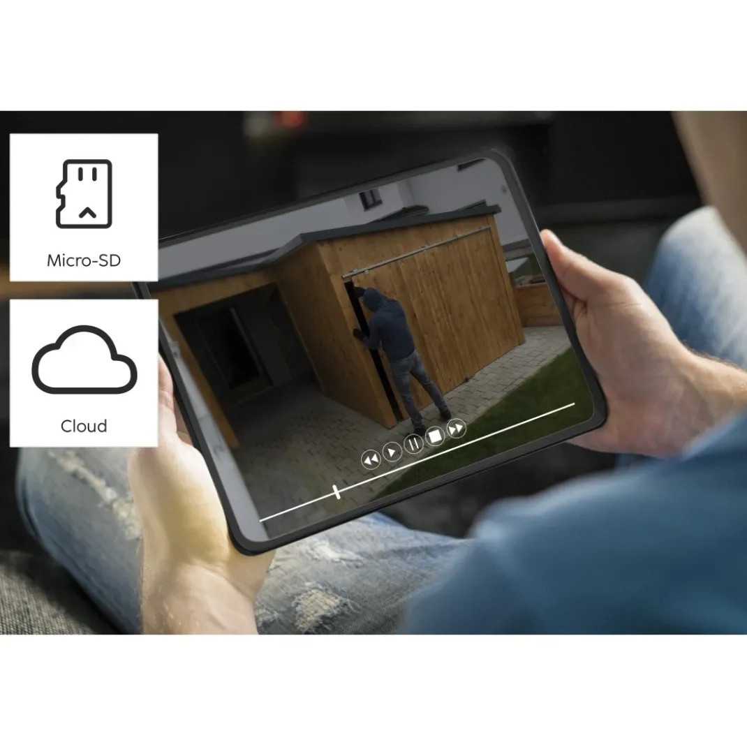 Überwachungskamera, WLAN-Kamera outdoor, Akku, Solar, Aufzeichnung, 1080p