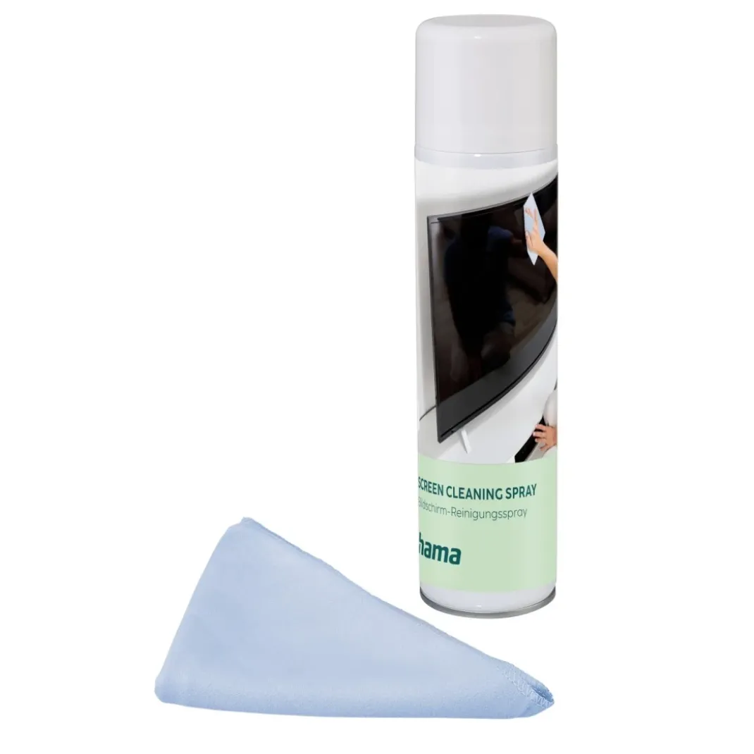 Bildschirmreiniger, Schaum + Reinigungstuch, 400 ml, TV, Büro + Küche