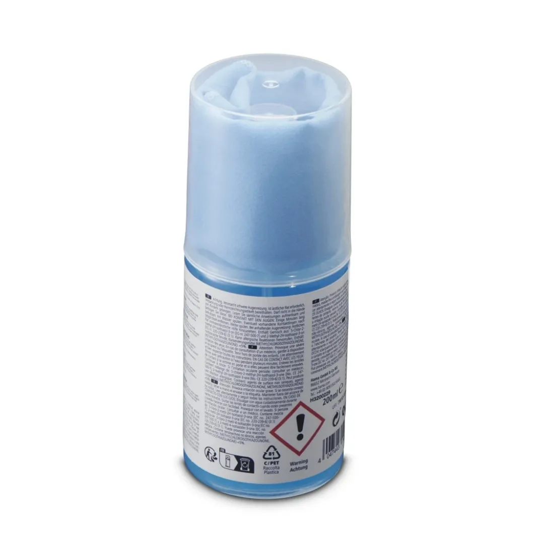 Bildschirmreiniger, Spray + Reinigungstuch, 200 ml, TV + Büro