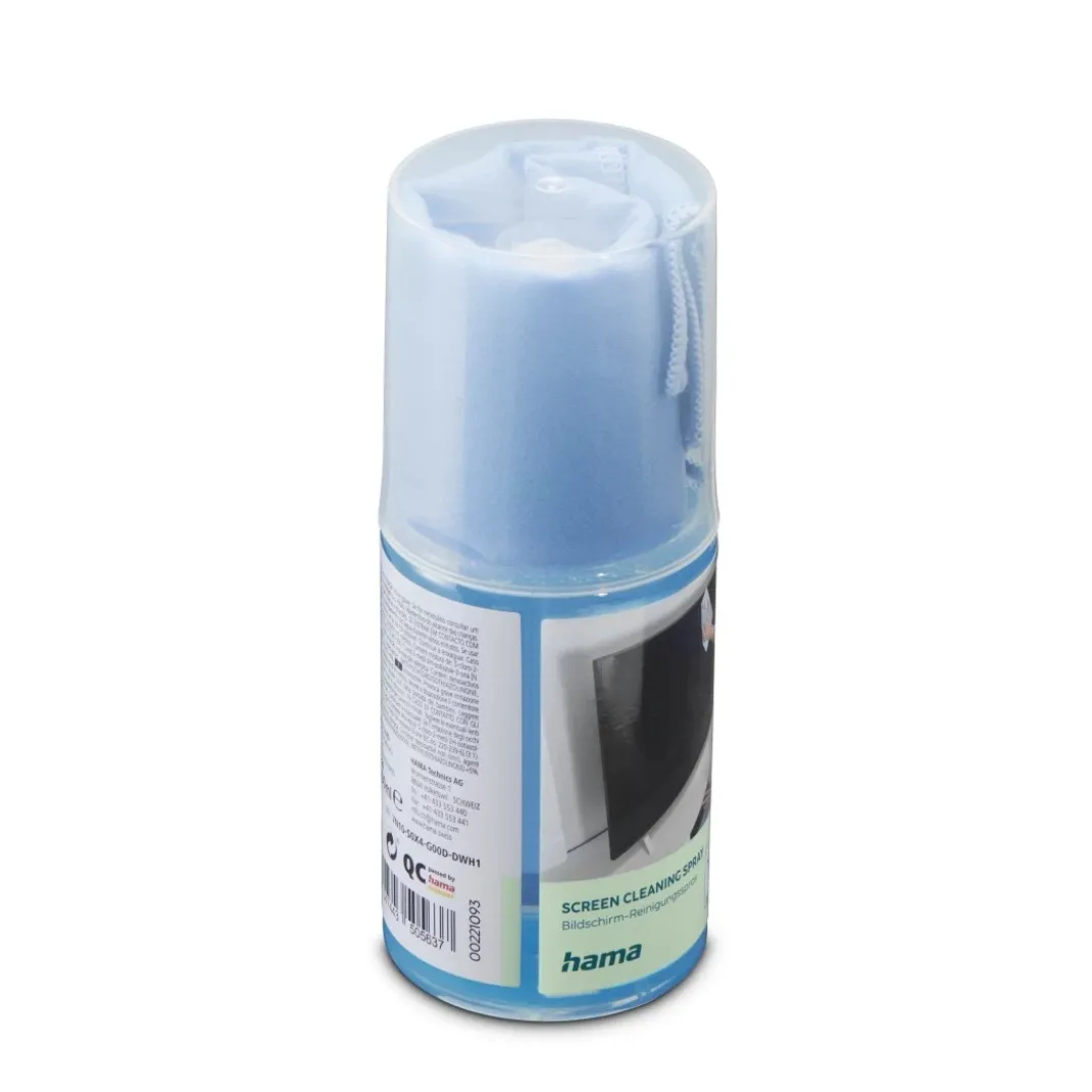 Bildschirmreiniger, Spray + Reinigungstuch, 200 ml, TV + Büro