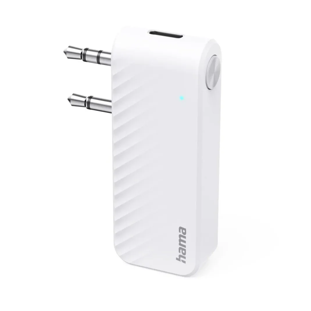 Bluetooth®-Audio-Transmitter für Flugzeuge und universal, 10h, m. AUX, Weiß
