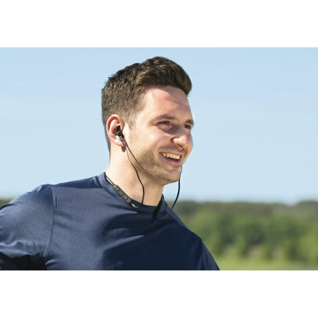 Bluetooth®-Kopfhörer "Freedom Neck II", In-Ear, Mikrofon, Ear-Hook, Schwarz