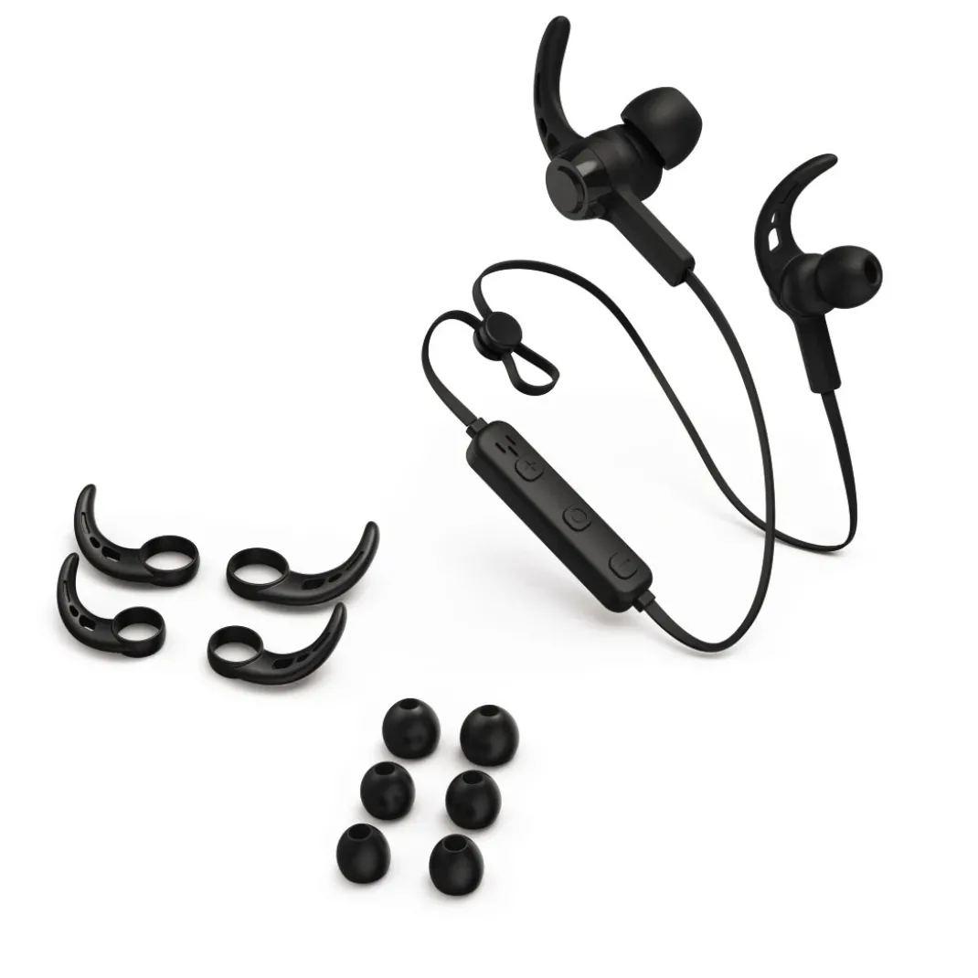 Bluetooth®-Kopfhörer "Freedom Run III", In-Ear, Mikrofon, Ear-Hook, Schwarz
