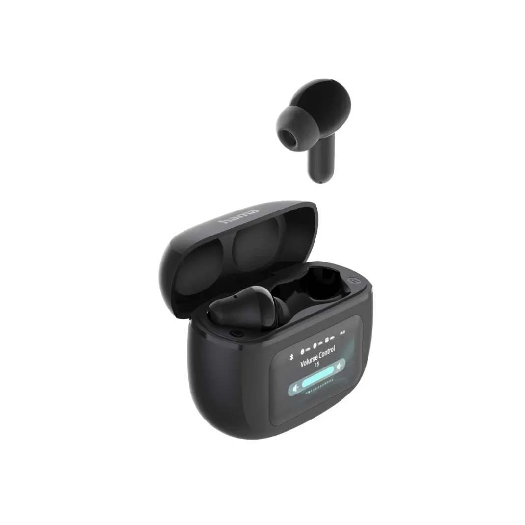 Bluetooth®-Kopfhörer "Spirit Touch", TWS, ANC, mit Display, In-Ear, Schwarz