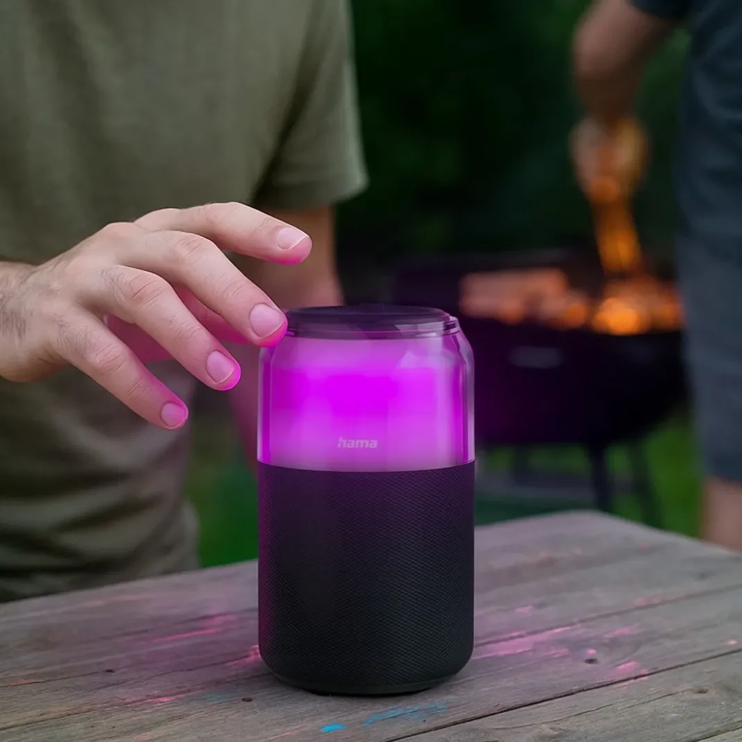 Bluetooth®-Lautsprecher "Can Speaker", 4 LED-Licht-Modi, 5W, Schwarz
