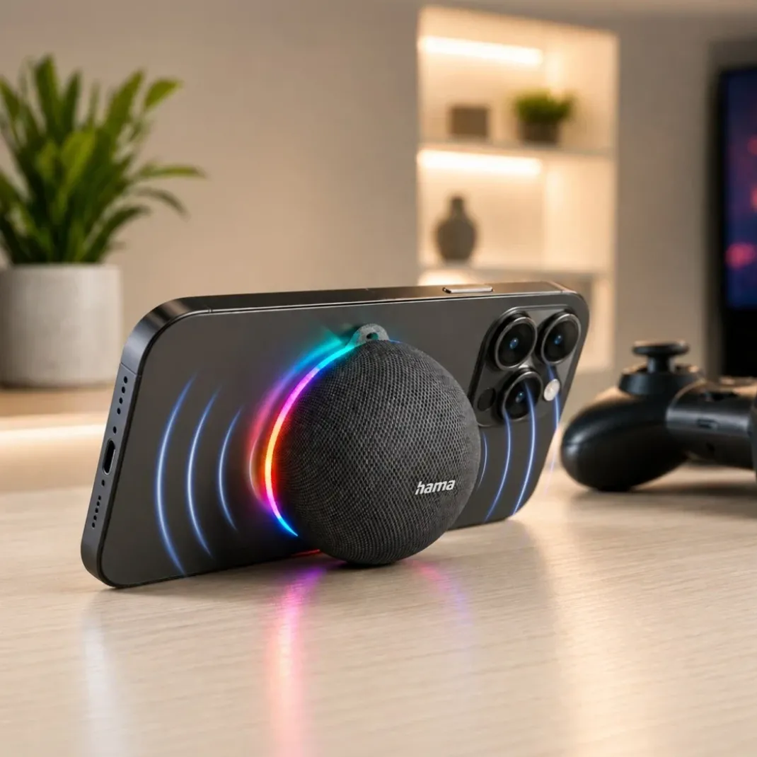 Bluetooth®-Lautsprecher "MagBuddy", mit Magnet, Akku, 5W, Grau
