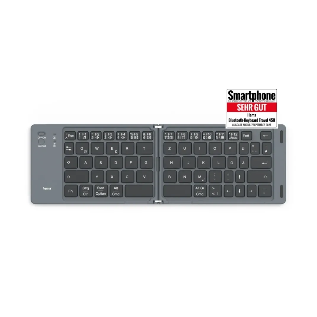 Bluetooth®-Mini-Tastatur "Travel 450", faltbar, kabellos, Schw., QWERTZ DE