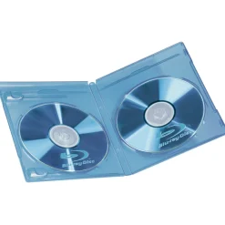 Blu-ray-Doppel-Leerhülle Standard, 3er-Pack, Blau