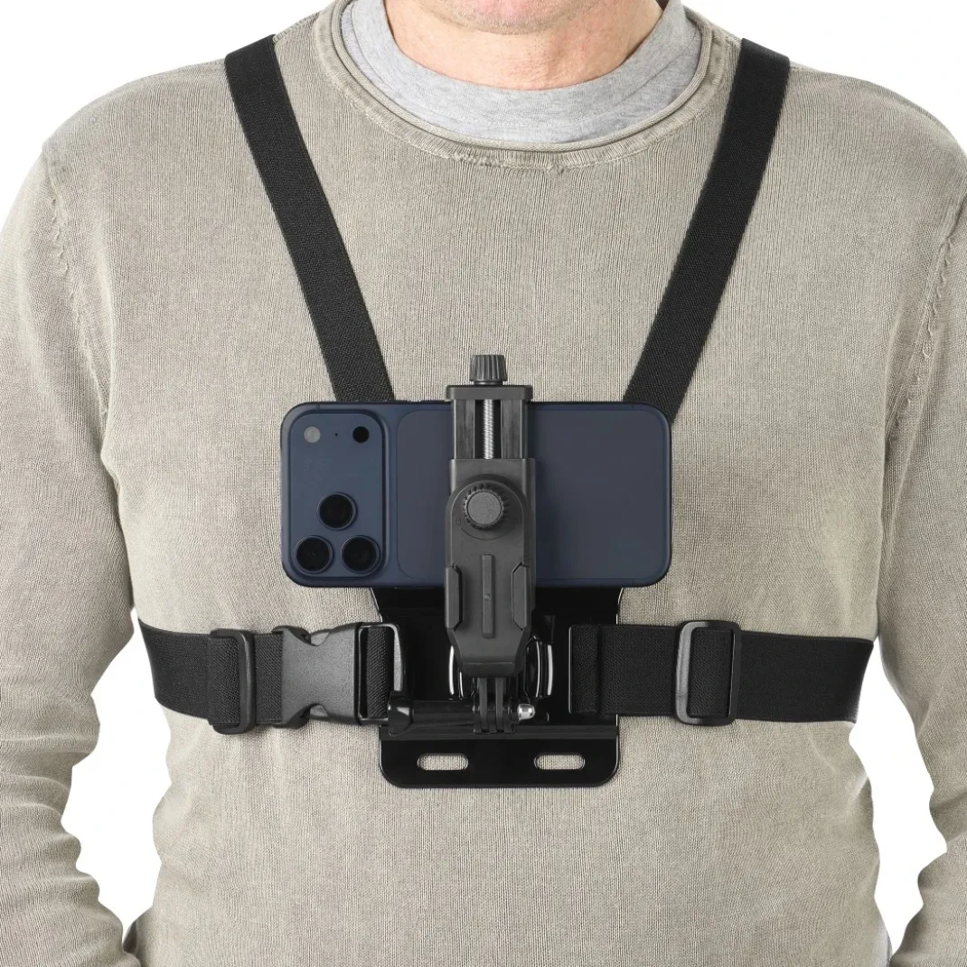 Brustgurt für Action Cams und Handys, verstellbare Halterung, ultraleicht