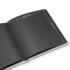 Buch-Album "Memories", 25x25 cm, 50 schwarze Seiten, Grau