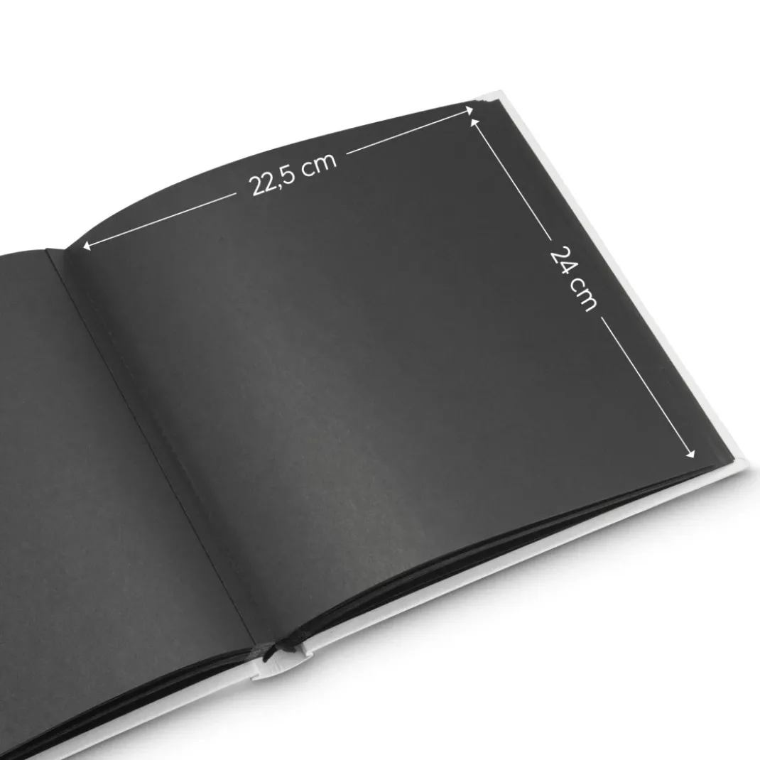 Buch-Album "Memories", 25x25 cm, 50 schwarze Seiten, Grau
